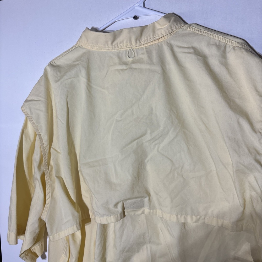 World Wide Sportsman Fishing Shirt 2XL Yellow Vented Mesh Lined Outdoor - Picture 12 of 16